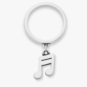 James Avery Two Note Dangle Ring in Sterling Silver Size 4